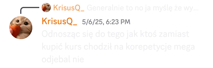 Opinia kursanta o kursie do matury podstawowej nr 36