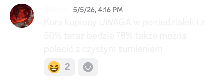 Opinia kursanta o kursie do matury podstawowej nr 22