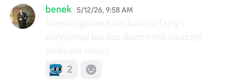 Opinia kursanta o kursie do matury podstawowej nr 15