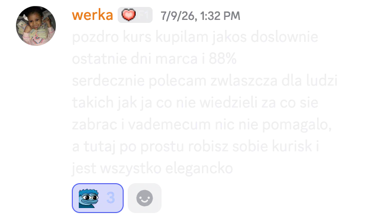 Opinia kursanta o kursie do matury rozszerzonej nr 9